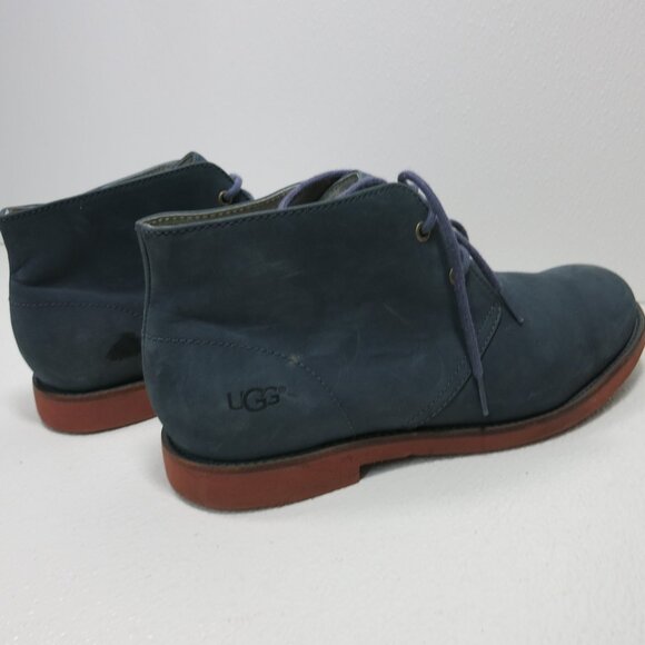 UGG Australia Blue Nubuck Leather Chukka Ankle Boots Men\'s # 1002389 Sz 8.5 main image 4